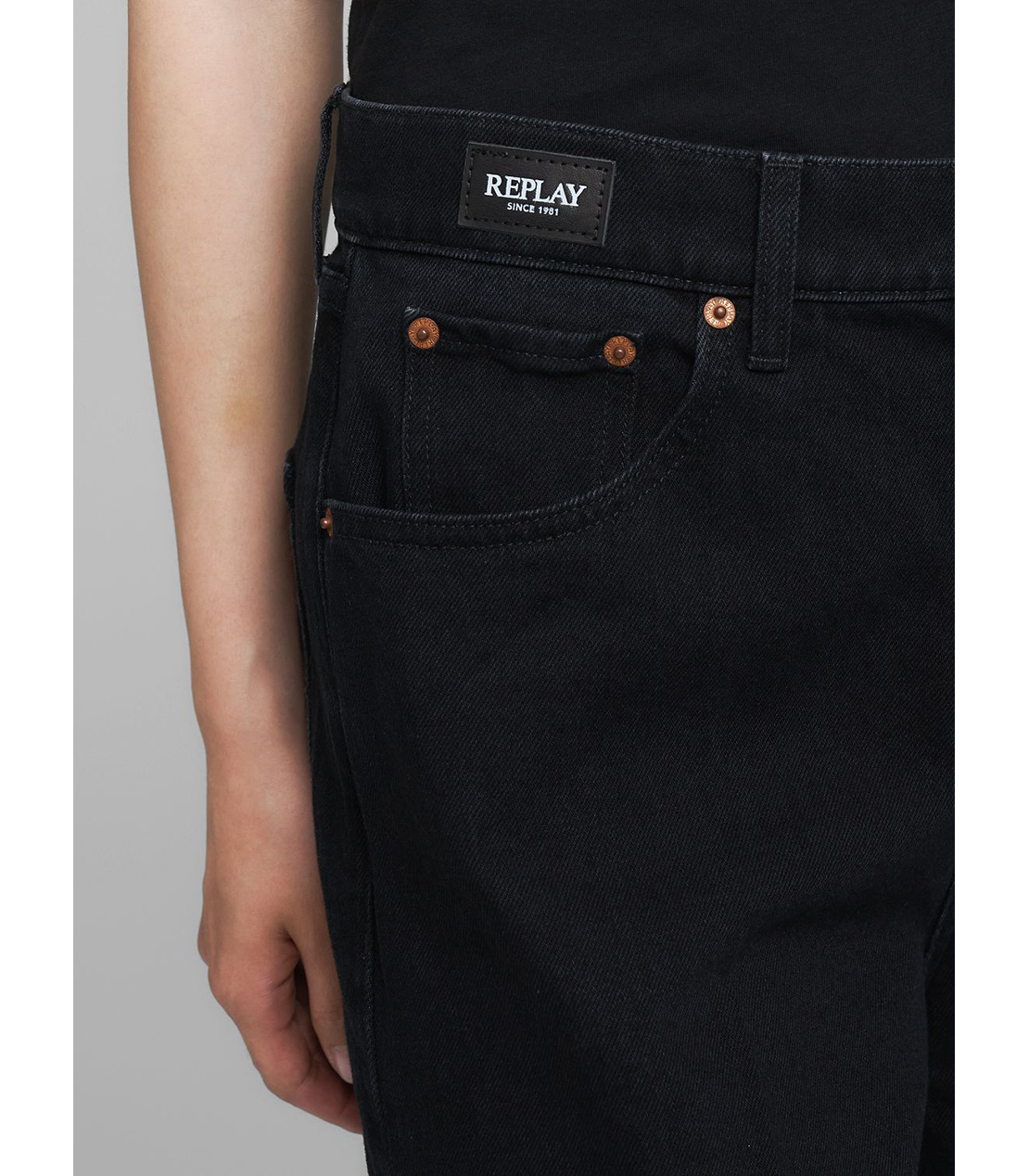 ワイドレッグNALAJAブラックオーバーダイデニム 詳細画像 ブラック 5